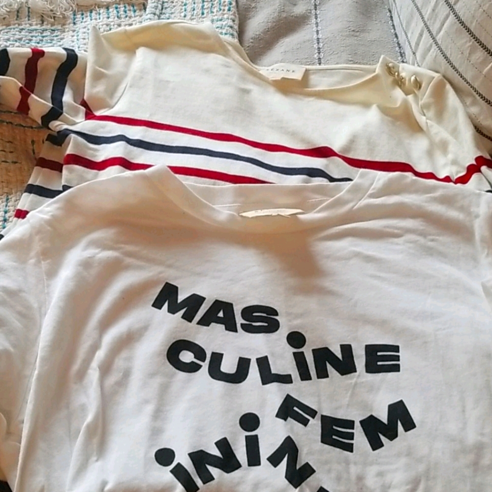 Lot of 2 Sezane tshirts size S EUC